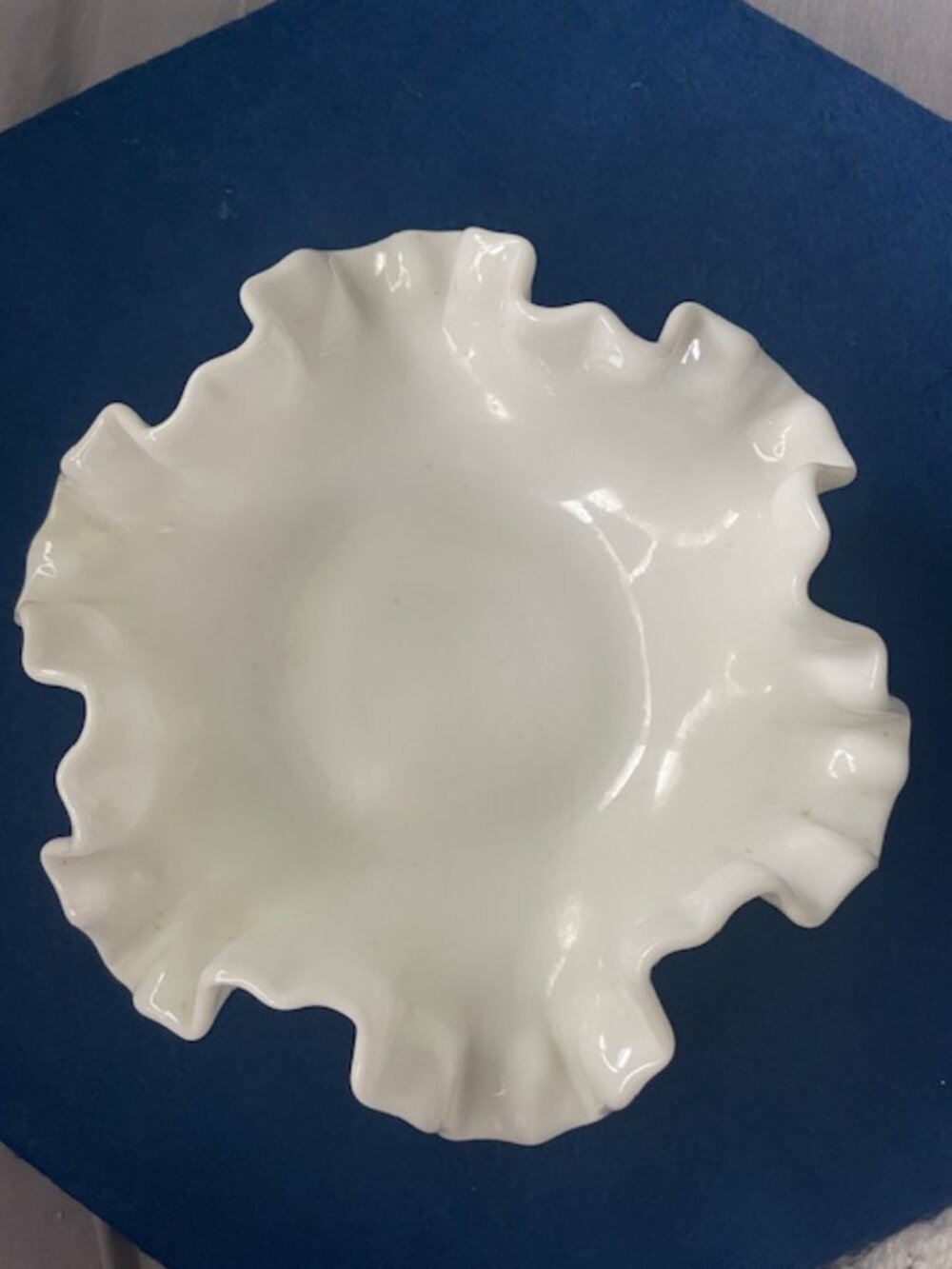 Fenton Milk Glass Hobnail Ring Trinket Candy Dish